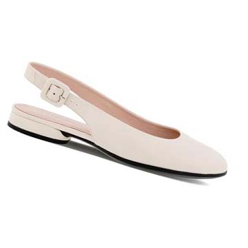 Ballerine Ecco Anine Brides-back Femme Beige | FR 5ILH